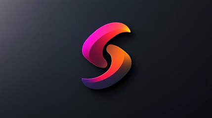 Naklejka premium Develop a captivating color-changing logo with dynamic transitions on a black backdrop.