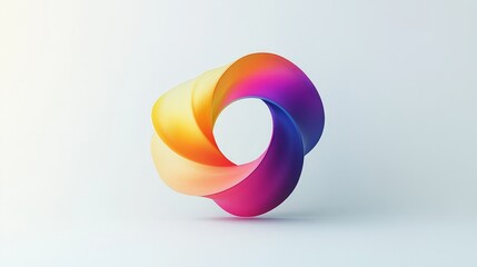 Develop a captivating color-changing logo on a white canvas. Emphasize dynamic gradients and smooth transitions to showcase a modern, stylish design