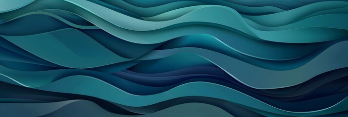 Obraz premium Abstract blue waves with a smooth, flowing texture
