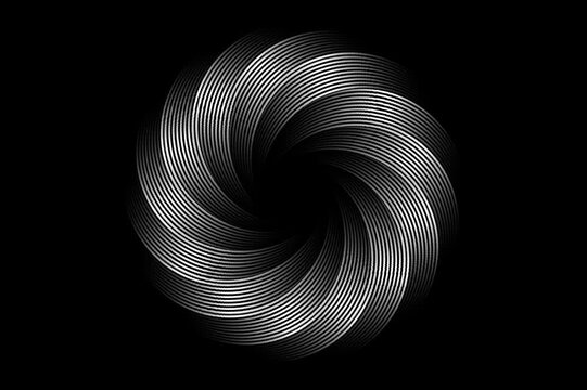 4K fulldome video projection video loop. Displacement motion background in circle shape form for full dome projection 3d mapping show and vj performance. Vj Loop. Ring cirlce 3d displacement mask.