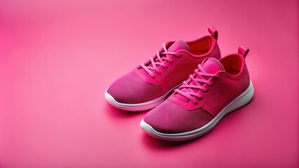 Stylish sneakers in vibrant pink color, sneakers, footwear, pink, fashion, trendy, casual, streetwear, sporty, athletic