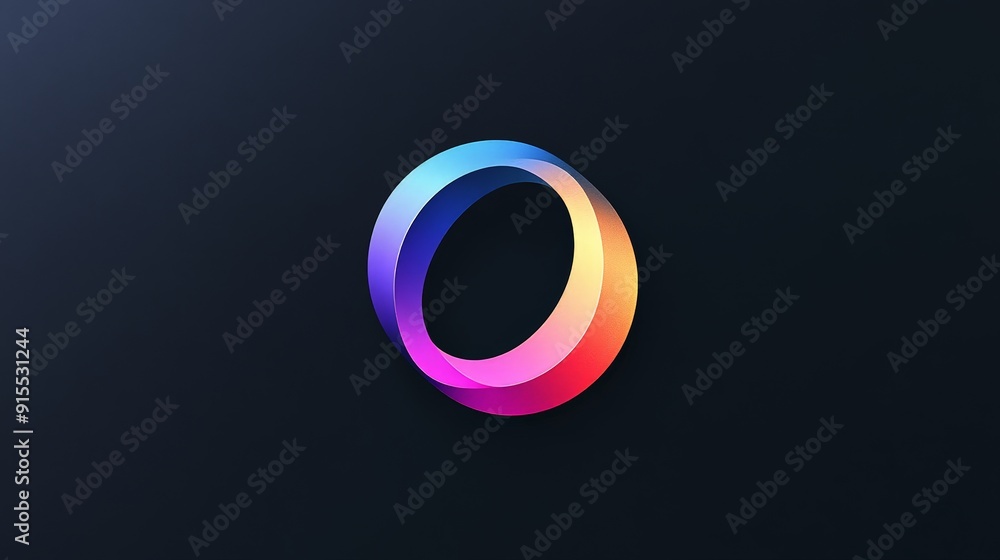 Fototapete Develop a sophisticated color-changing logo on a black canvas. Highlight fluid color shifts and modern aesthetics for a refined and visually engaging design.