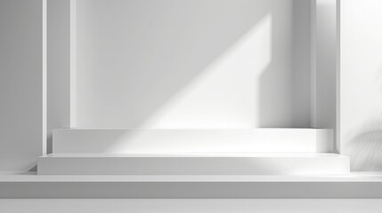 Minimalist White Platform for Product Display