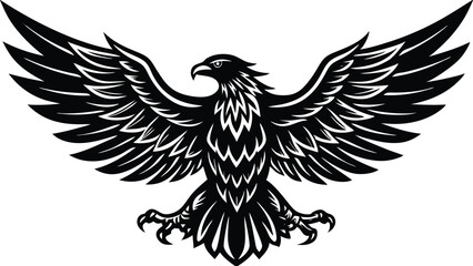 eagle silhouette and tattoo design