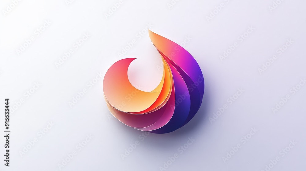 Poster develop a unique color-changing logo with seamless transitions on a white backdrop. showcase innovat