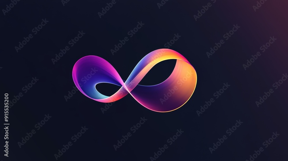 Fototapete develop an elegant color-changing logo on a black backdrop. incorporate smooth color shifts and inno