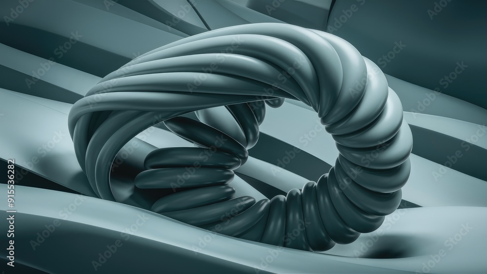 Poster abstract grayblue background with a tubular pattern highquality image