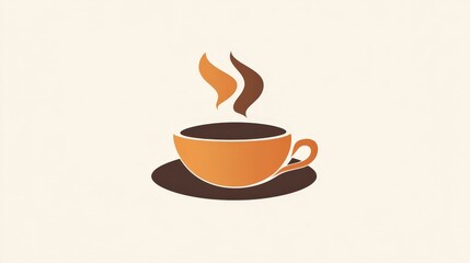 Obraz premium Imagine a beautiful coffee logo with alternating colors on a white canvas.