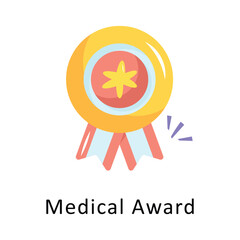 Medical Award Vector Flat Icon Design illustration Symbol on White background EPS 10 File