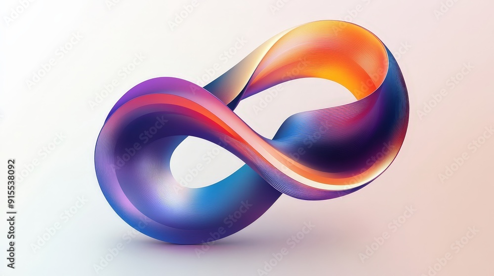 Poster imagine a logo that dynamically changes colors against a white background, featuring smooth gradient