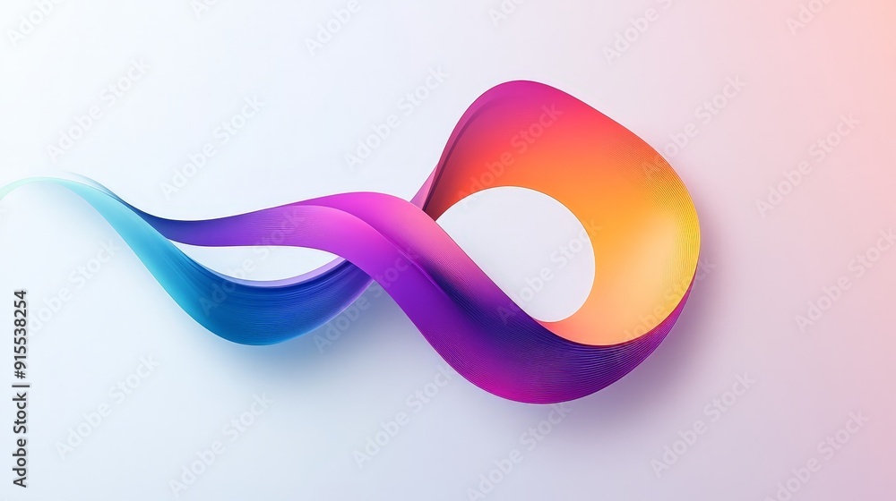 Poster imagine a logo that dynamically changes colors on a pristine white background, featuring sleek desig
