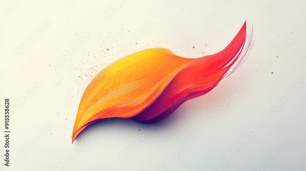 Poster imagine a logo that evolves in color on a white backdrop, featuring a blend of contemporary aestheti