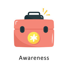 Awareness Vector Flat Icon Design illustration Symbol on White background EPS 10 File