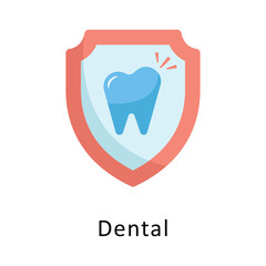 Dental Vector Flat Icon Design illustration Symbol on White background EPS 10 File