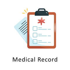 Medical Record Vector Flat Icon Design illustration Symbol on White background EPS 10 File