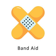 Band Aid Vector Flat Icon Design illustration Symbol on White background EPS 10 File