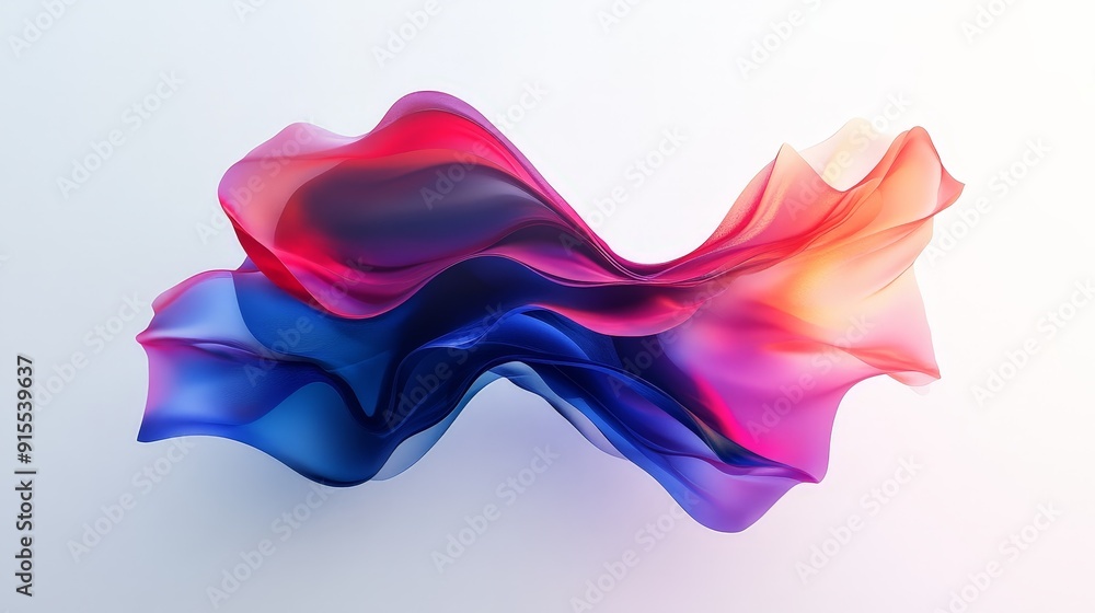 Poster imagine a logo with dynamic color changes on a white backdrop, emphasizing modern aesthetics and flu