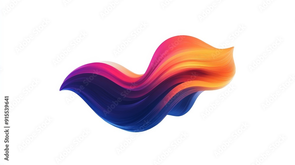 Poster imagine a logo with dynamic color changes on a white backdrop, emphasizing modern aesthetics and flu