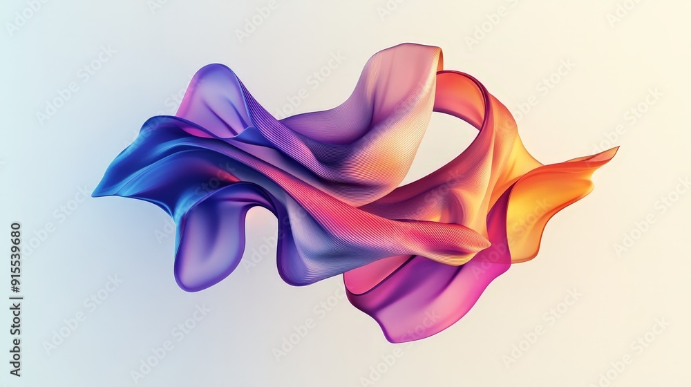 Poster imagine a logo with dynamic color changes on a white backdrop, emphasizing modern aesthetics and flu