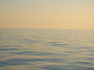 soft sunset glow on the sea