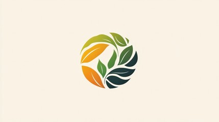 Imagine a modern green environment logo featuring alternating colors on a white canvas