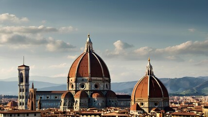 Tuscan Elegance: The Duomo of Florence Against a Clear Sky