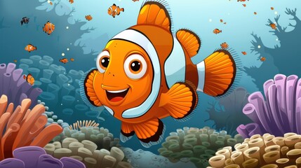 Fototapeta premium Clownfish in Coral Reef