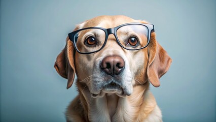 Dog wearing glasses, cute, pet, adorable, spectacles, canine, fashion, accessory, smart, intelligent, clever, stylish