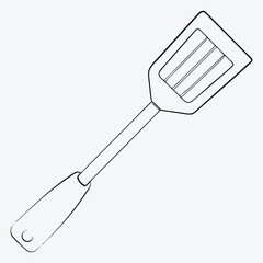 Cooking Spatula Line Art Masterpiece