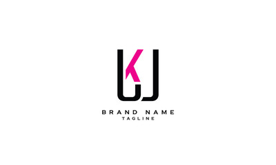 KW, WK, Abstract initial monogram letter alphabet logo design