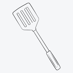 Cooking Spatula Line Art Masterpiece