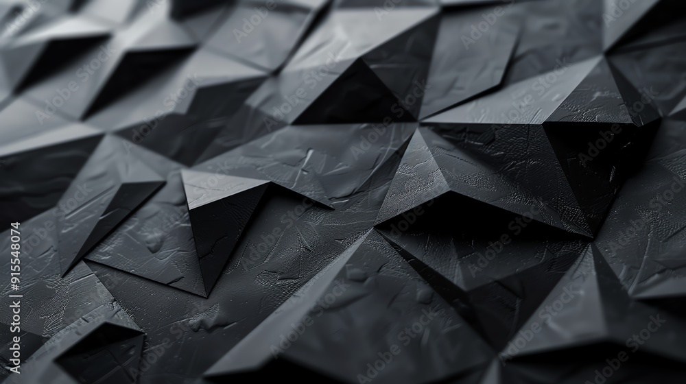 Aufkleber abstract black geometric pattern of triangular shapes.