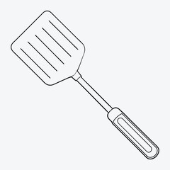 Cooking Spatula Line Art Masterpiece