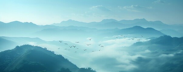 Endangered bird species soaring over a vast mountain range, highlighting air currents, wildlife species air, avian conservation