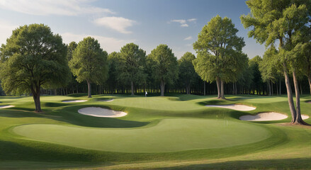 golf course in the morning
