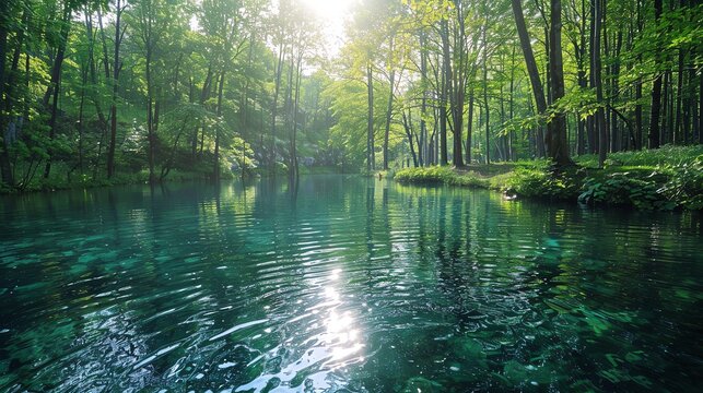 Genetically diverse forest ecosystems thriving around natural springs, forest genetic water, spring ecosystems