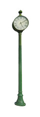 Street column clock isolated photo