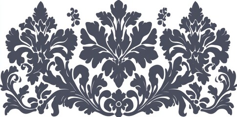 This PNG modern black and white graphic shows a vintage divider of a dog isolated on white