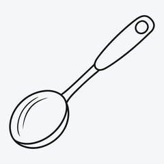 COOKING LADLE LINE ART ELEGANT DESIGN FOR CULINARY CREATIVES