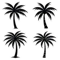 Palm tree Silhouette vector illustration