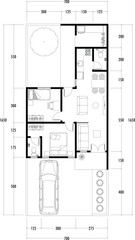 Architecture plan with furniture. home floor plan, isolated on white background, stock illustration.	