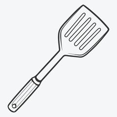 Cooking Spatula Line Art Masterpiece