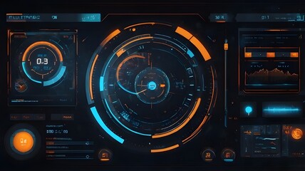 Obraz premium Futuristic digital hud interface 