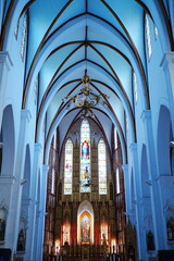 Fototapeta premium St Joseph Cathedral in Hanoi, Vietnam - ベトナム ハノイ 聖ヨセフ大聖堂 