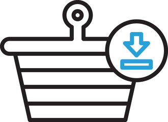 Shopping Basket and Download Icon
