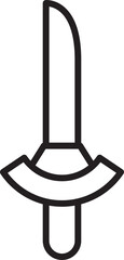 Sword Icon Line Illustration