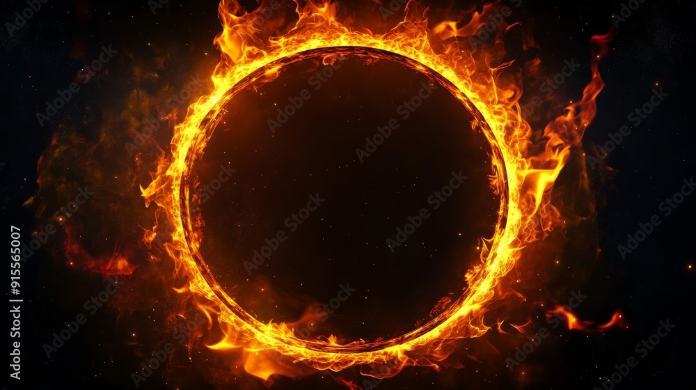 Poster on a dark background, an abstract neon energy sphere of particles and waves of magic glows, cycle an