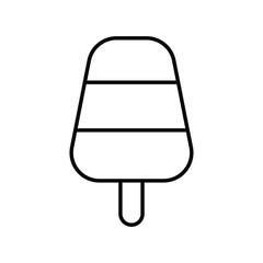 popsicle line icon with white background vector stock illustration