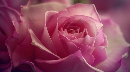 Delicate Pink Rose Close-Up with Soft Petals in Full Bloom