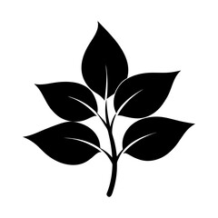 Leaf Silhouette Illustration isolated on white background
